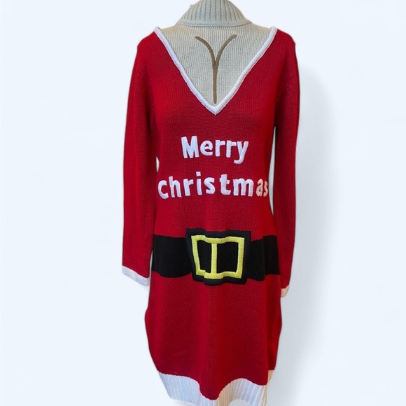 Merry Christmas Tunic Sweater (Size XL) - Picture 1 of 10